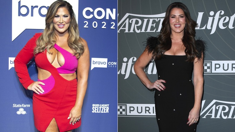 Emily Simpson from the "Real Housewives" show before and after her GLP-1 weight loss