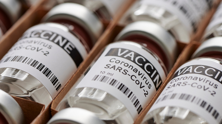 bottles of vaccine