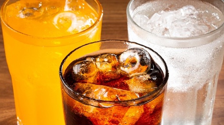 Three kinds of sodas