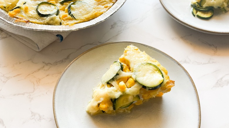 zucchini pie served