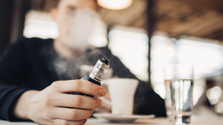 man vaping