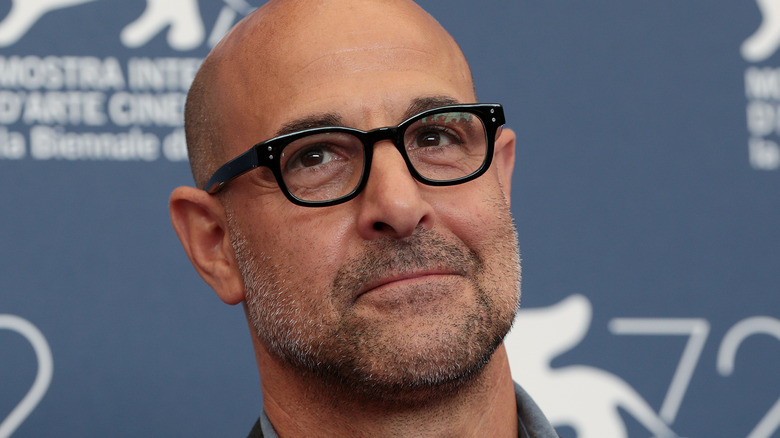 Close up of actor Stanley Tucci 