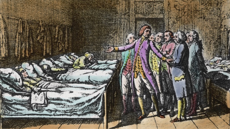 depiction of 1700s hospital