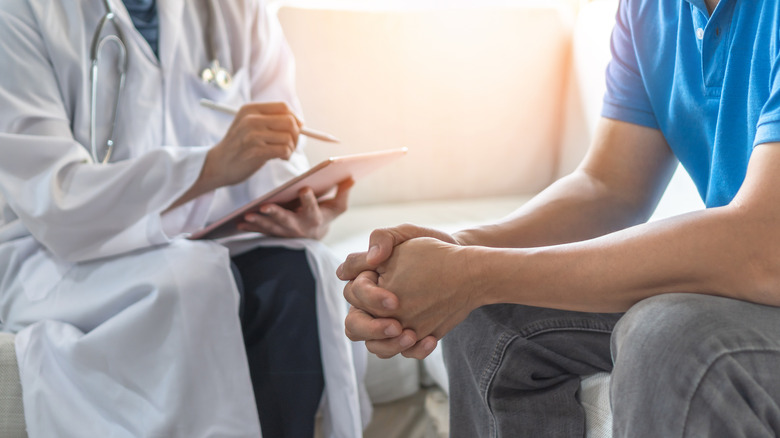 Patient in doctor's office