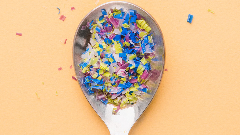 microplastics on a spoon