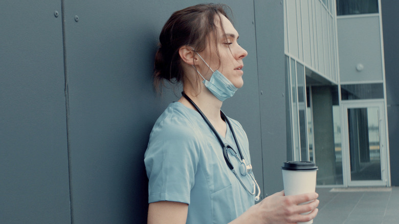 stressed female doctor