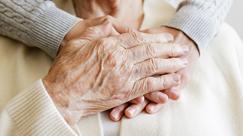 An older woman's hands