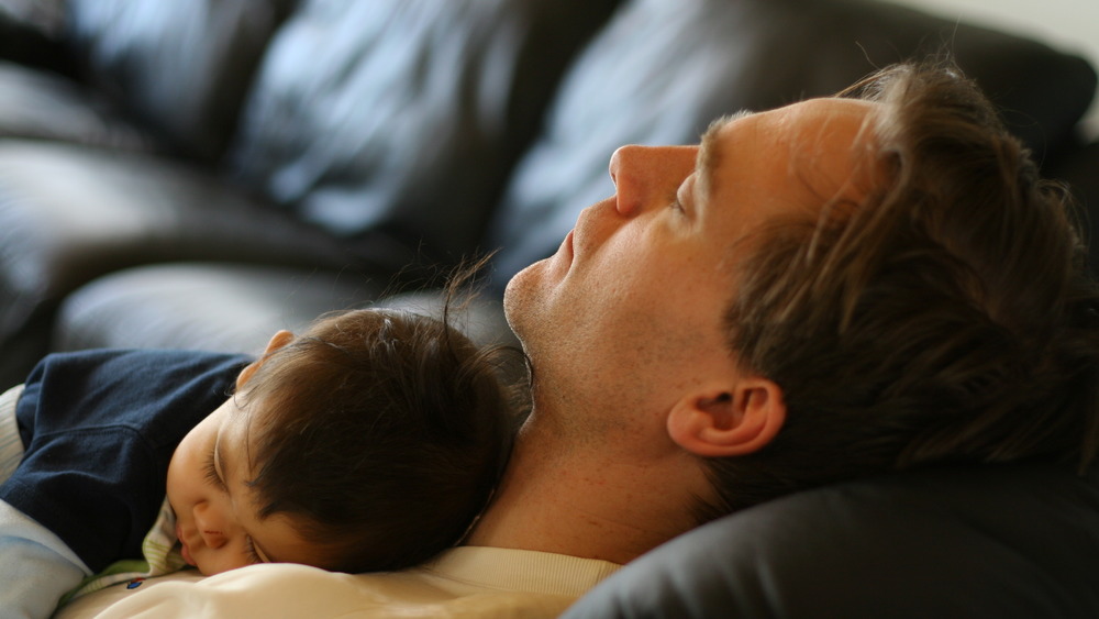 Father asleep in recliner