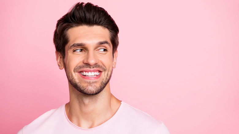 man with stubble