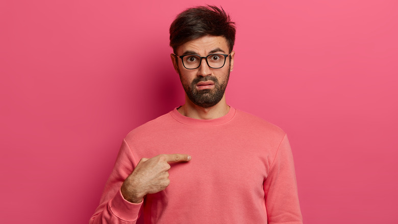 guy pointing at himself