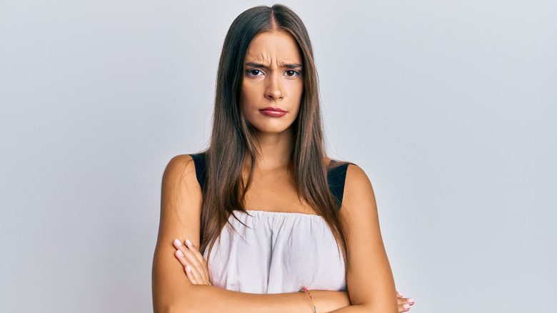 skeptical woman