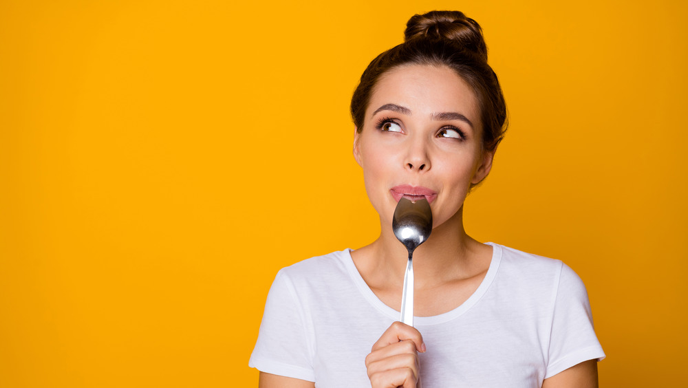 woman with spoon