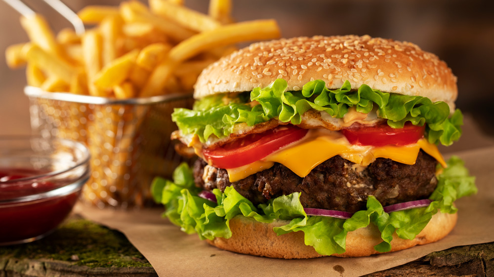 Burger and fries cheat meal