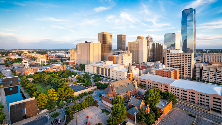 The skyline of Oklahoma City