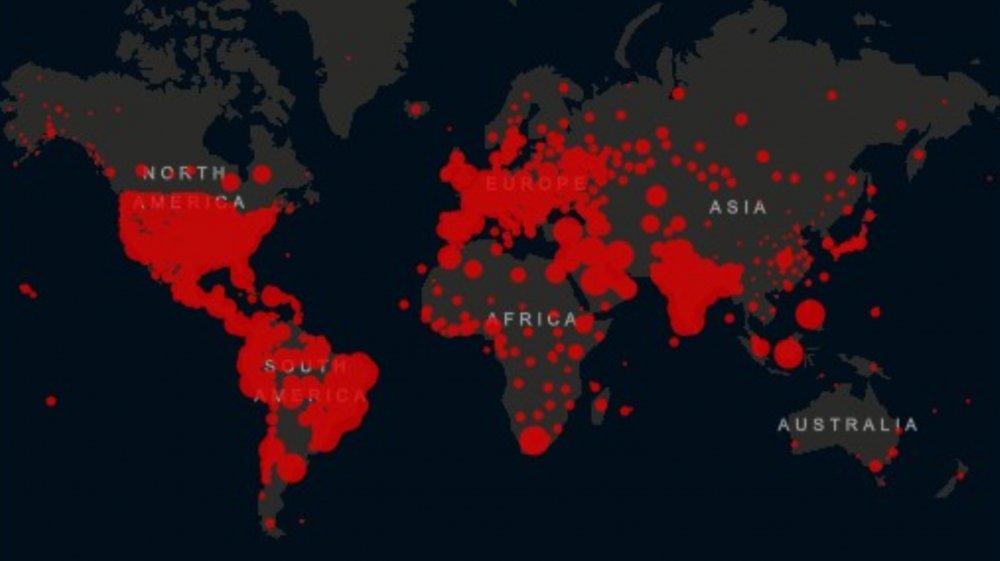 worldwide map of coronavirus cases