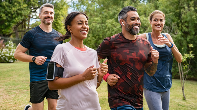 people jogging
