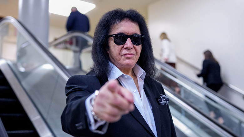 Gene Simmons pointing