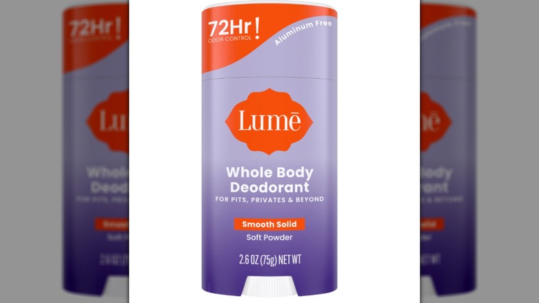 image of a container of Lume whole body soft powder deodorant