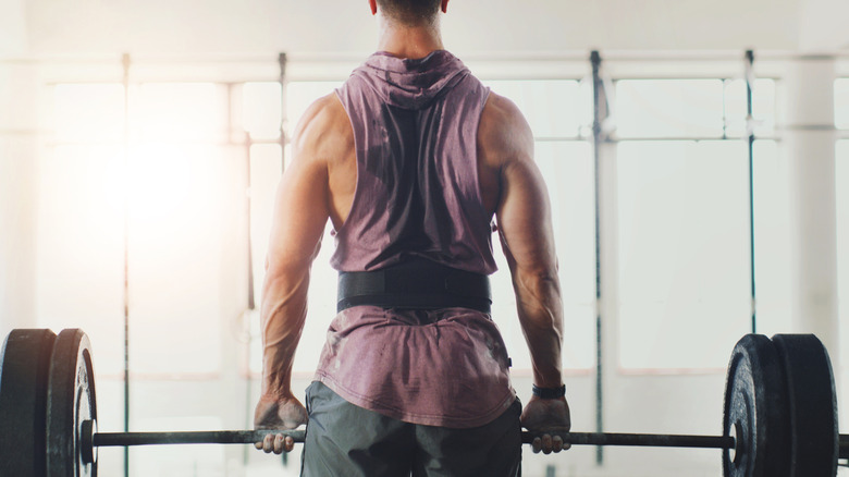 man with strong back