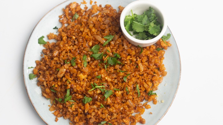 vegan taco meat on plate