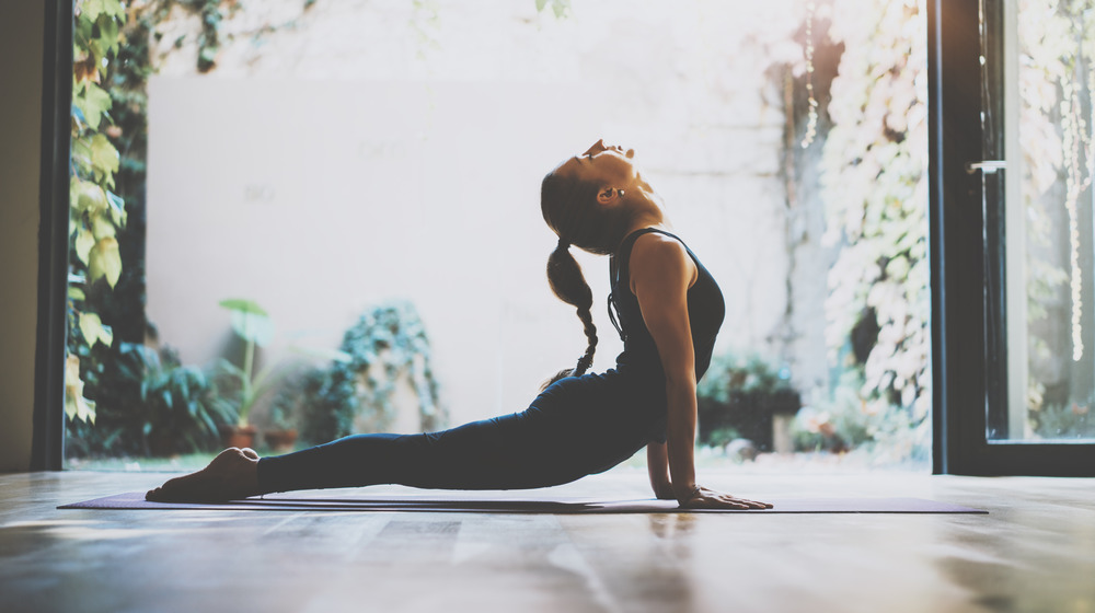 Woman in upward facing dog