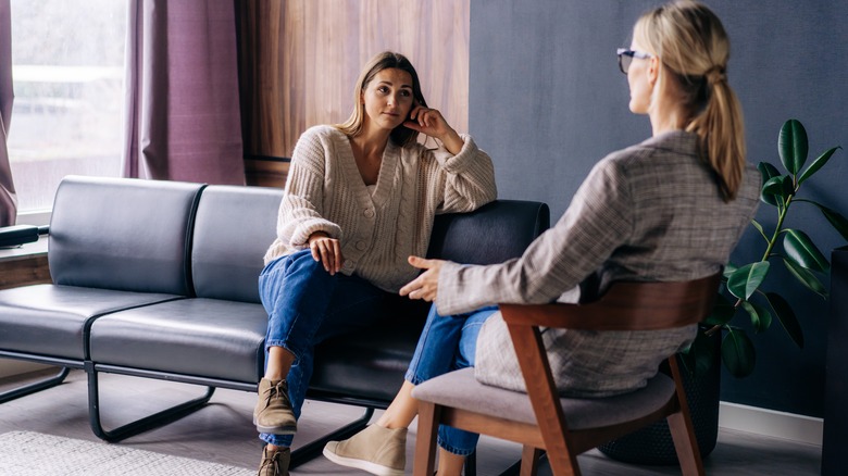 woman seeking mental health support