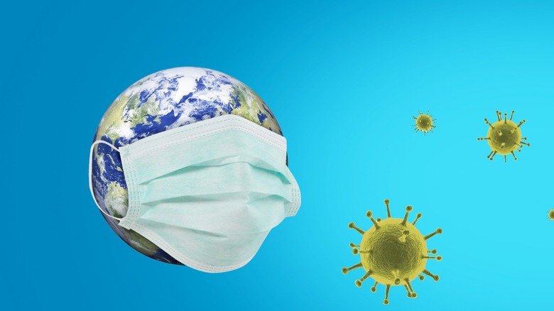 Masked earth and coronavirus 