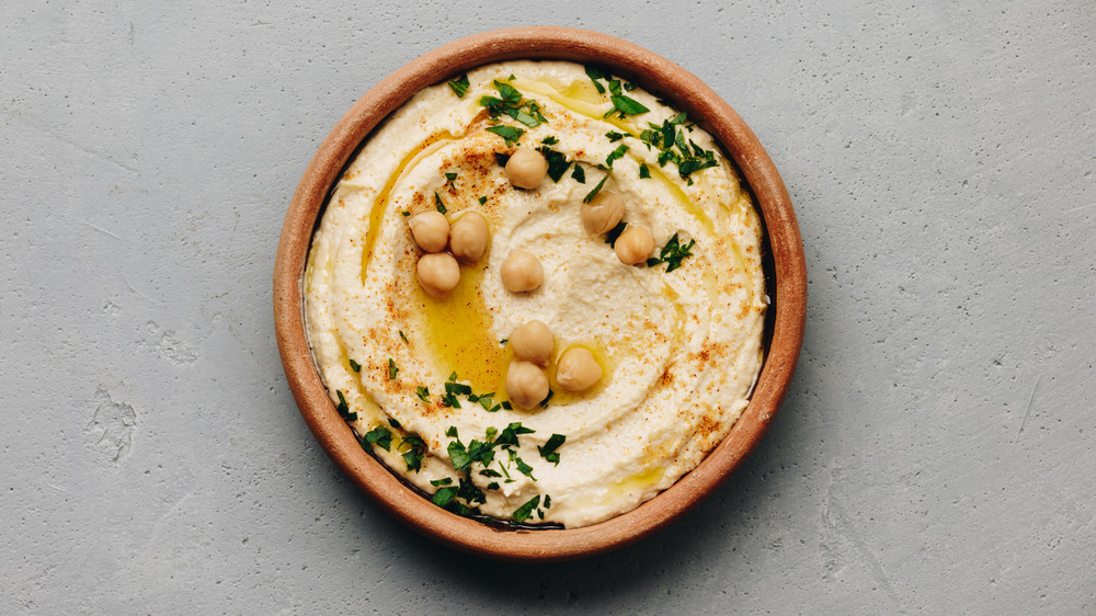 A bowl of hummus