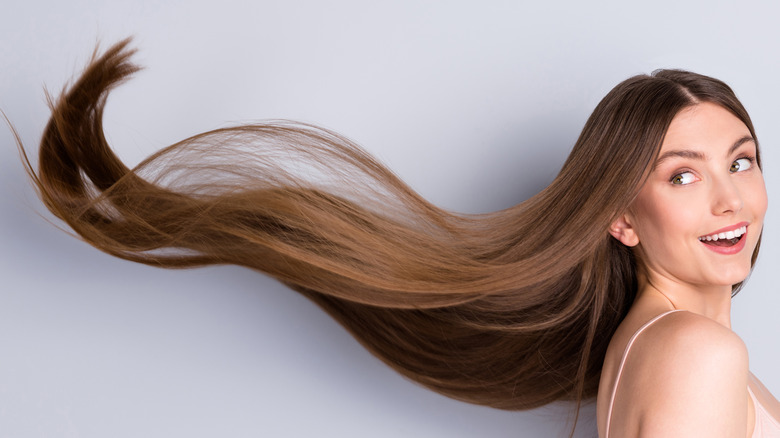 Woman with long hair