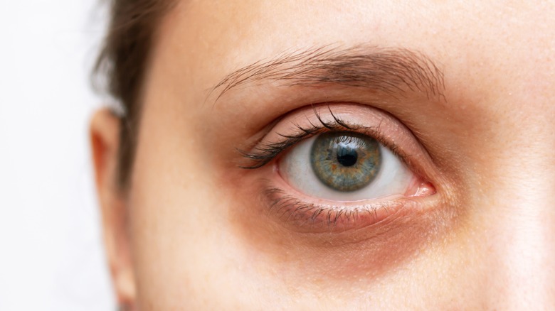 close-up of woman's eye