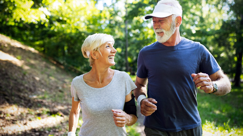 older couple walking