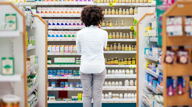 woman shopping in a pharmacy