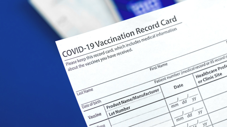 COVID-19 vaccine card