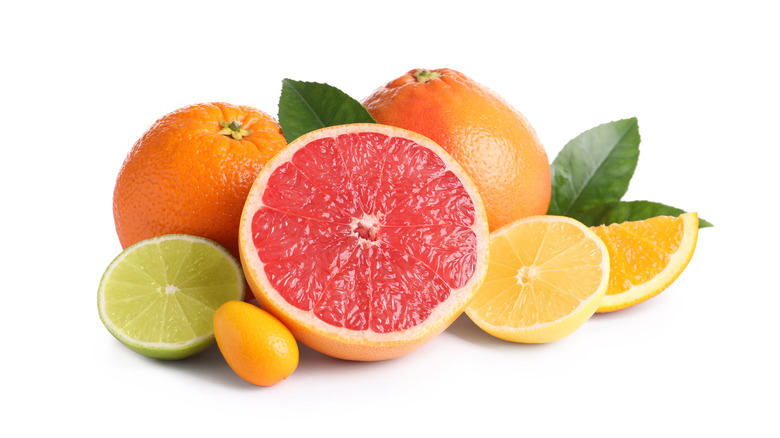 Fresh juicy citrus fruits
