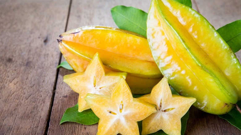 sliced and whole star fruit