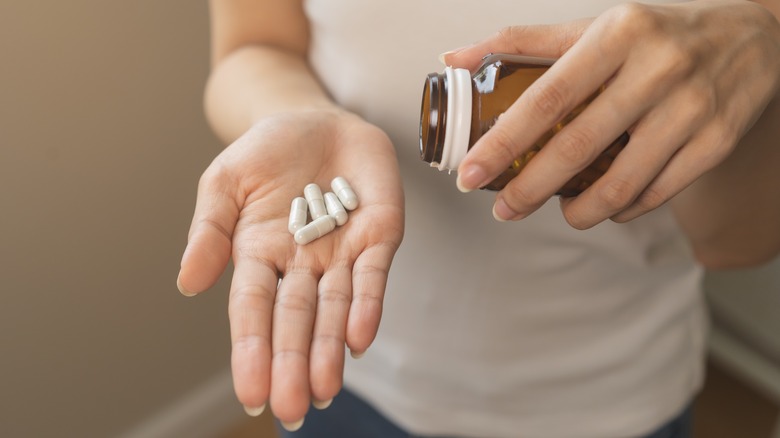 Pills in hand