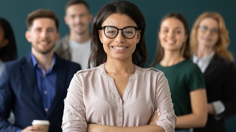 confident smiling woman