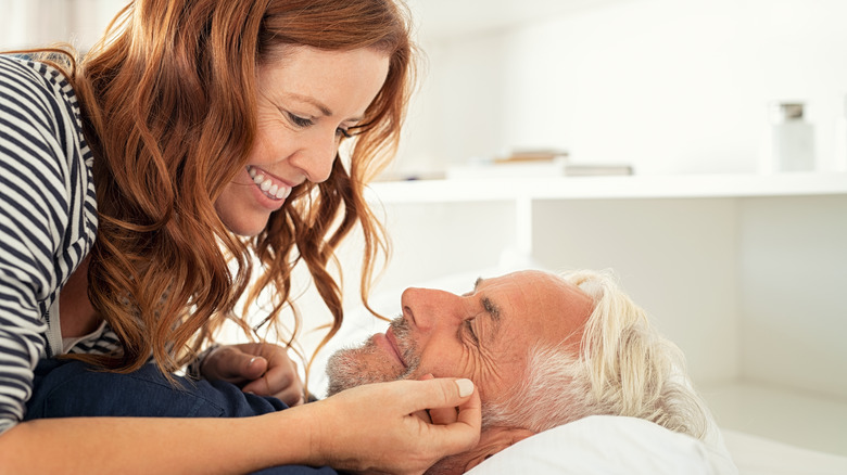 Woman with older man