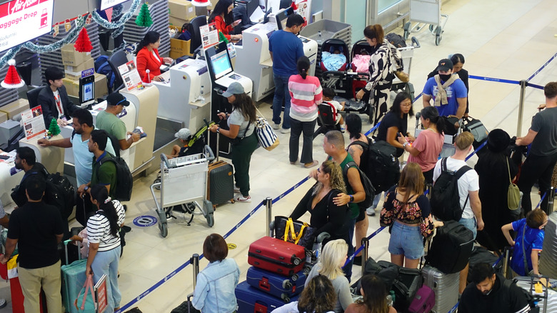 people in an airport