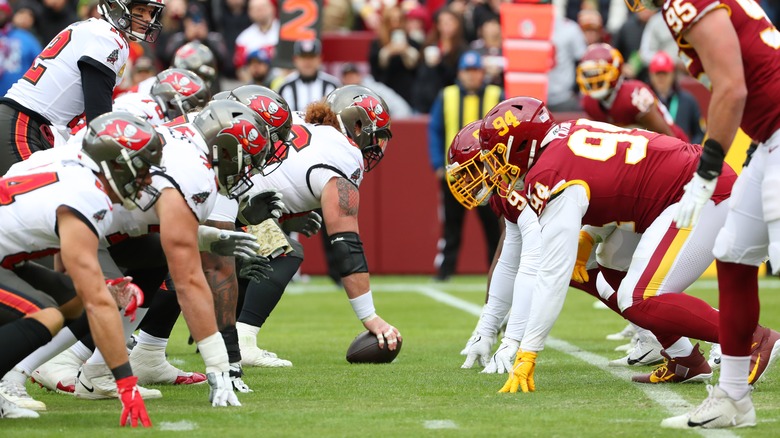 NFL football players on the field