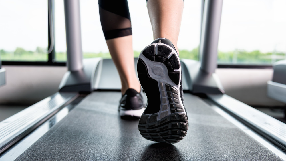 woman on treadmill