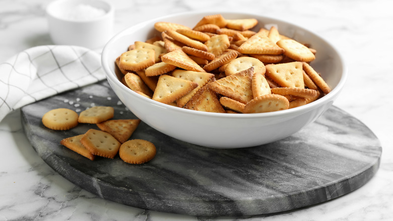 crackers in a bowl