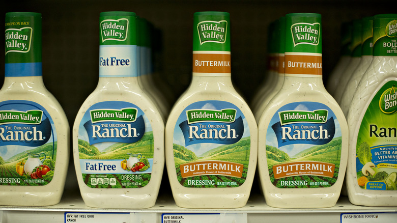 ranch dressing in grocery store aisle