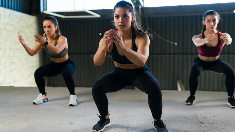 Woman doing HIIT