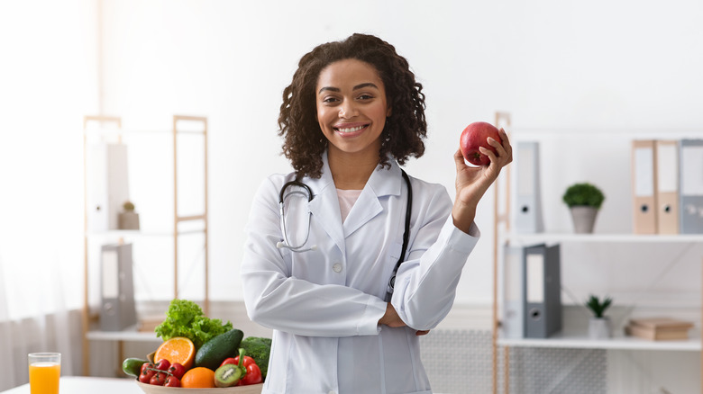 dietician in kitchen