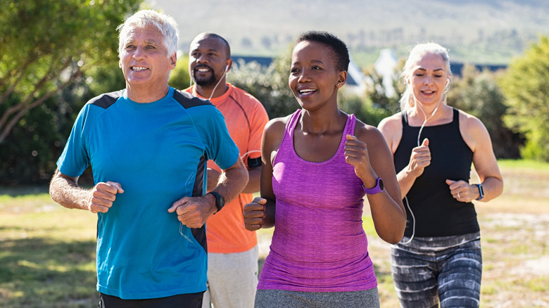 A group of joggers