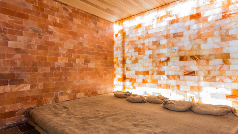 Himalayan salt spa room 