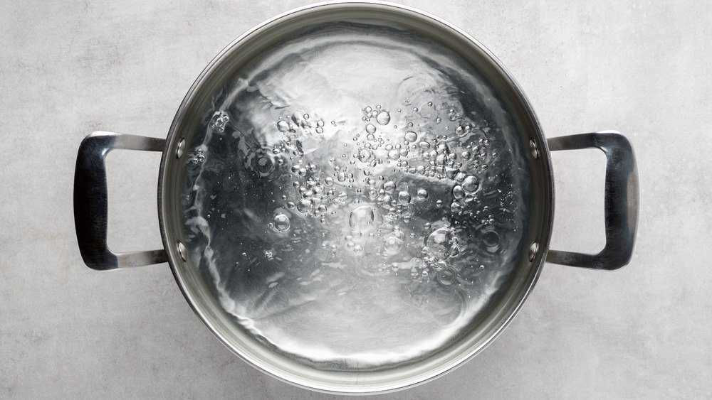 Water boiling in a pot