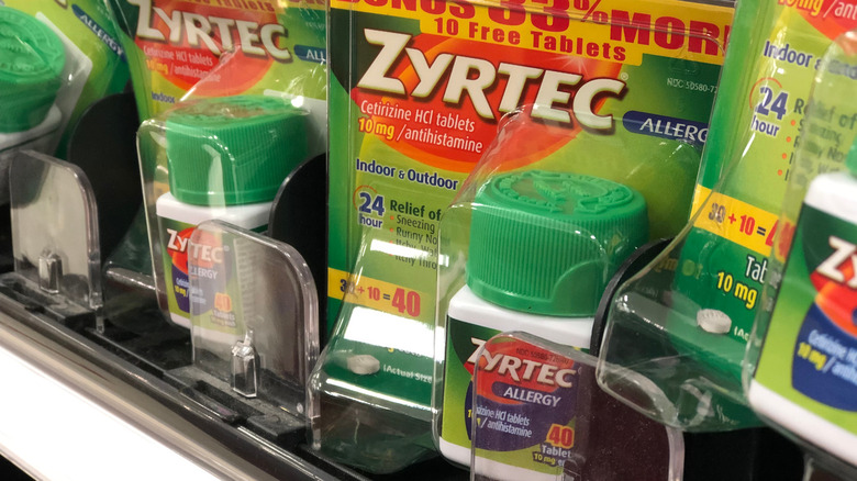 Zyrtec on a shelf