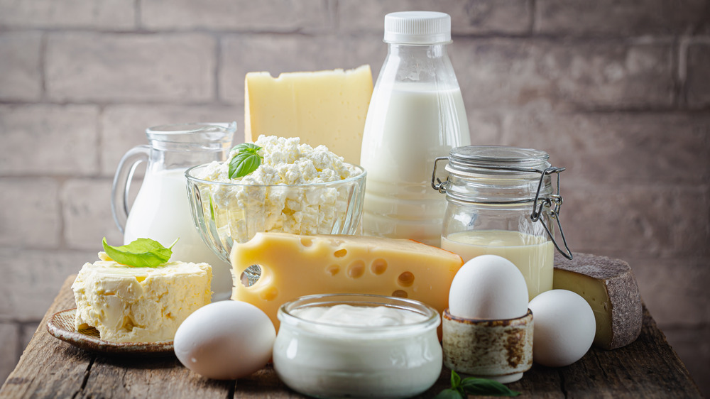 dairy products and eggs